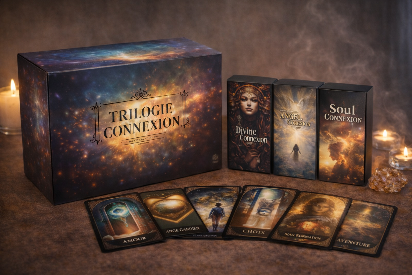 Coffret Trilogie Connexion | 2 Oracles Divinatoires & 1 Oracle de Guidance